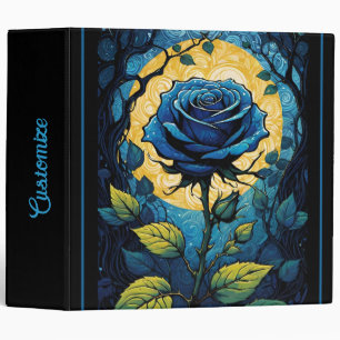 Blue Rose Vines 3 Binder
