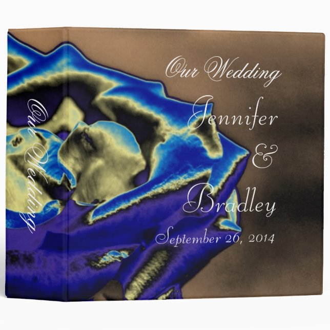 Blue Rose Wedding Binder 2 (Front/Spine)
