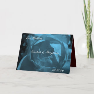 Blue Rose Wedding Invite