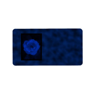 Blue Rose. With Black and Deep Blue. Label