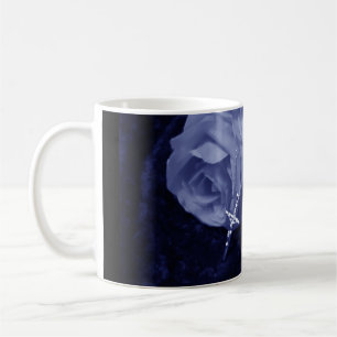Blue Roses & Cross Mug
