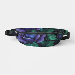 Blue roses fanny pack