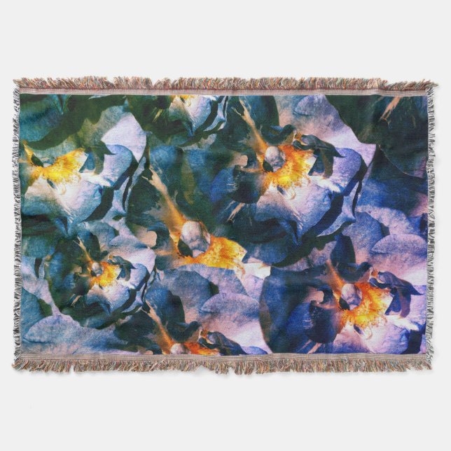 Blue Roses, Floral dream  Floral  Blanket (Front)