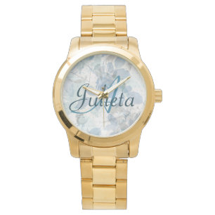 Blue Roses luxury Monogram Watch