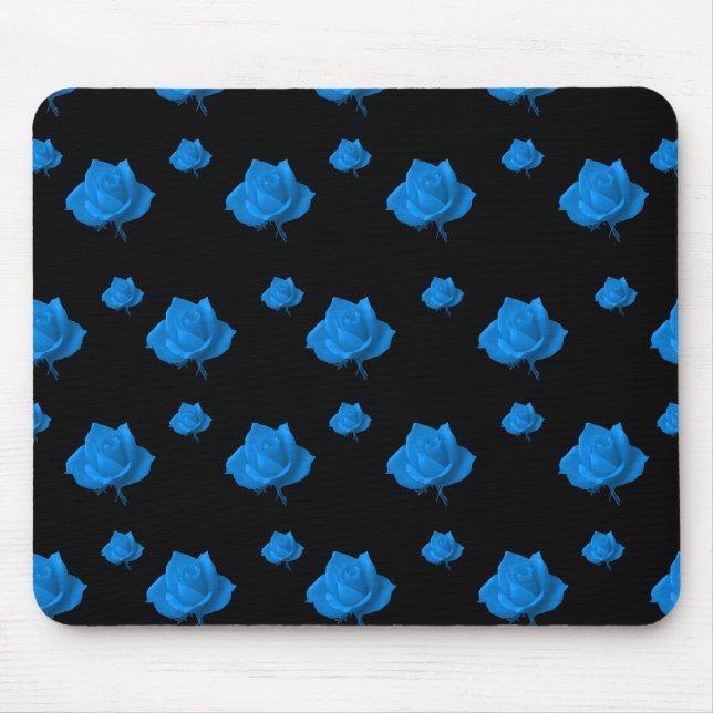 Blue Roses Mouse Pad (Front)
