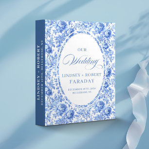 Blue Roses Romantic Memory Book for Wedding Treasu Binder