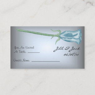 Blue Roses Seating Cards