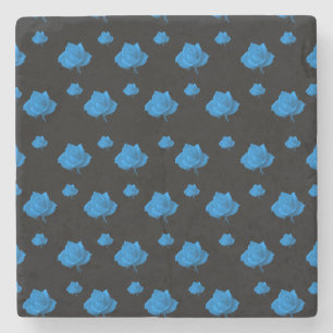 Blue Roses Stone Coaster