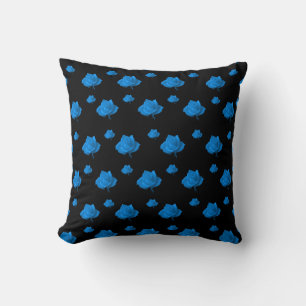 Blue Roses Throw Pillow