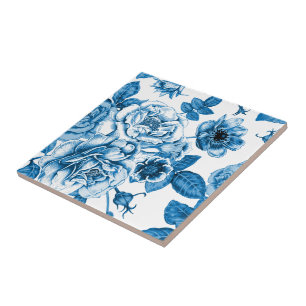 Blue Roses Tile