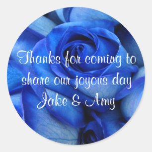 Blue Roses TY Sticker-customize Classic Round Sticker