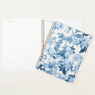 Blue Roses Vintage Botanical Garden Planner