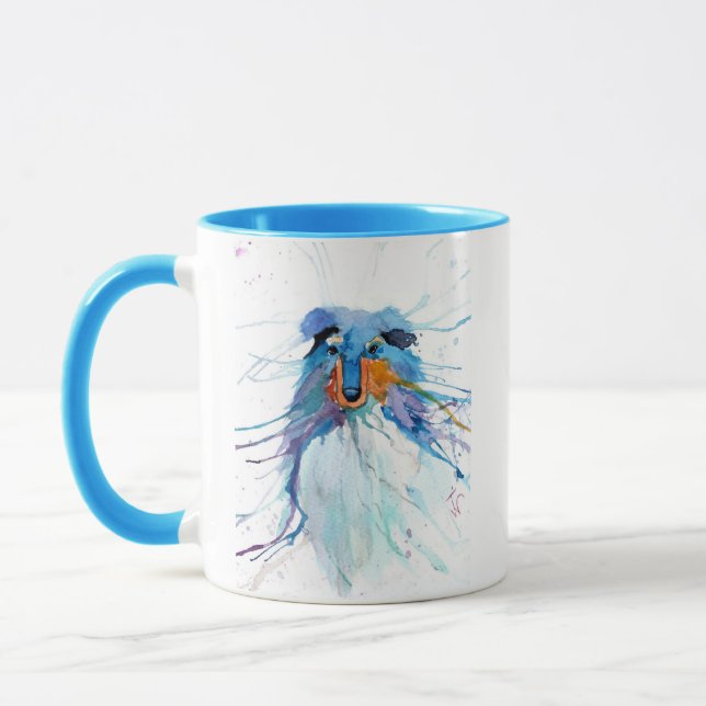 Blue Rough Collie Mug (Gauche)