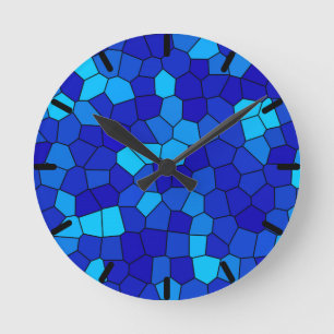 BLUE ROUND CLOCK