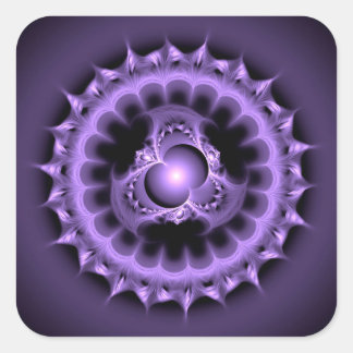 Blue round digital adornment square sticker