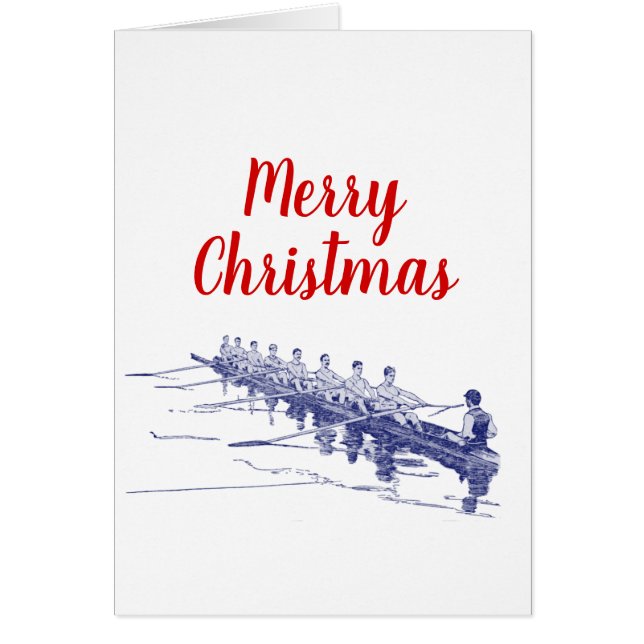 Blue Rowing Rowers Crew Team Water Sports #3 Xmas (Front)