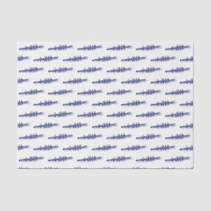Blue Rowing Rowers Crew Team Water Sports Tissue Paper