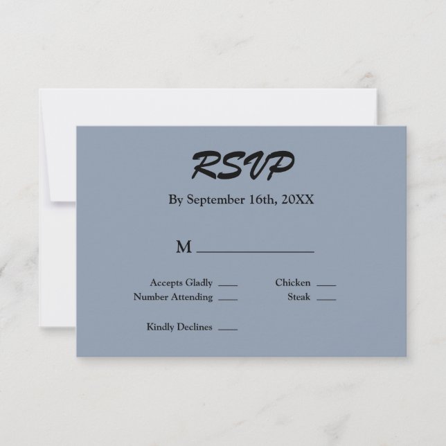 Blue RSVP Card (Front)