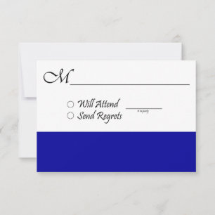 Blue RSVP Card for Wedding or Graduation