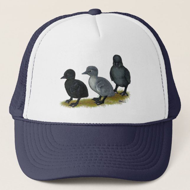 Blue Runner Ducklings Trucker Hat (Front)