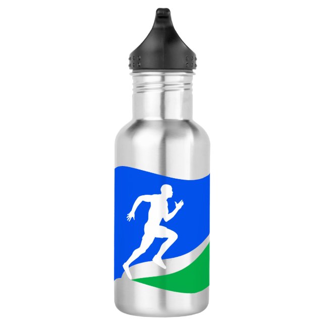 Blue Runner Logo 532 Ml Water Bottle (Right)