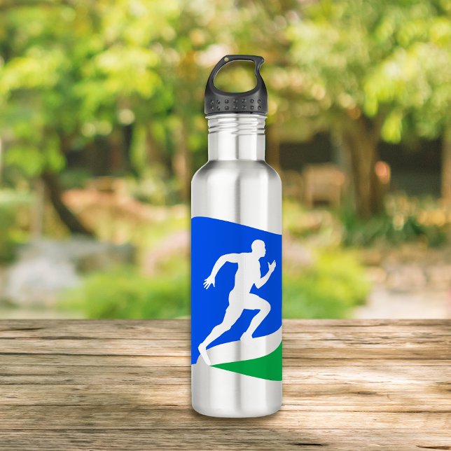 Blue Runner Logo Personalized 710 Ml Water Bottle (Creator Uploaded)