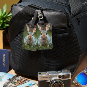 Blue Russian Bunny, Luggage Tag