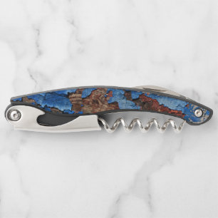 Blue Rust chipping paint weathered look Corkscrew