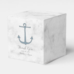 Blue Rustic Anchor Wedding Favor Box