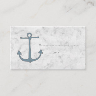 Blue Rustic Anchor Wedding Place Cards