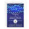 Blue Rustic Night String Lights Wedding Invitation