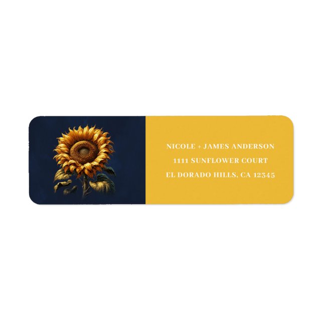Blue Rustic Sunflower Bridal Shower (Front)