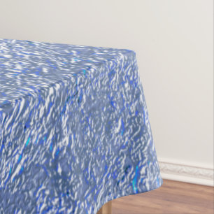 Blue rustic texture with silver effect tablecloth