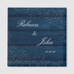 Blue Rustic Wedding Favour-Magnet Magnet<br><div class="desc">For further customization,  please click the "customize further" link and use the design tool to modify this template. If you need matching items,  please look at the full collection.</div>