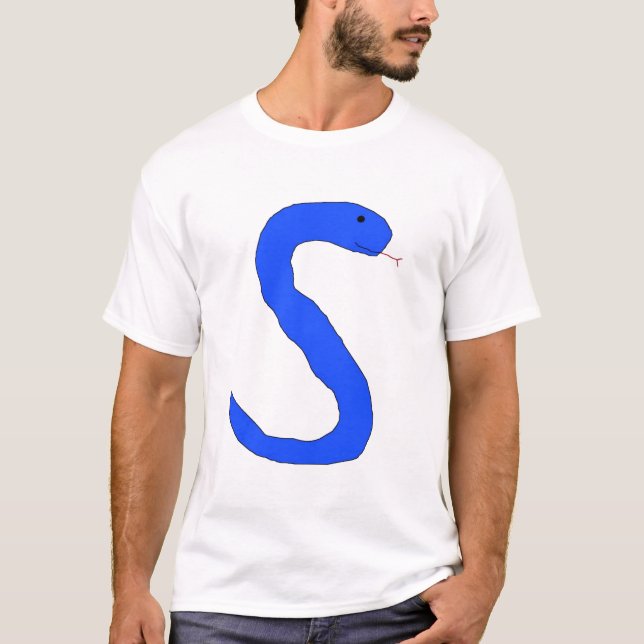 Blue S Snake apparel T-Shirt (Front)