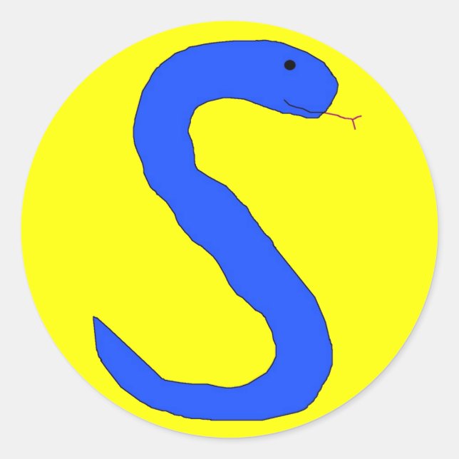 Blue S Snake stickers (Front)