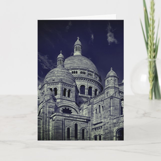 Blue Sacre Coeur Paris Europe Travel Card (Front)