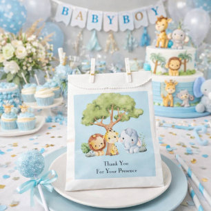 BLUE SAFARI BABY SHOWER FAVOUR BAG