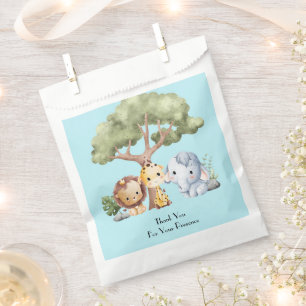 BLUE SAFARI BABY SHOWER FAVOUR BAG