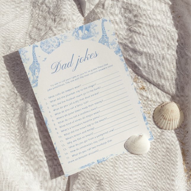 Blue Safari Toile de Jouy Dad Jokes Games (Creator Uploaded)