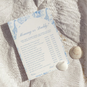 Blue Safari Toile de Jouy Mommy or daddy Games