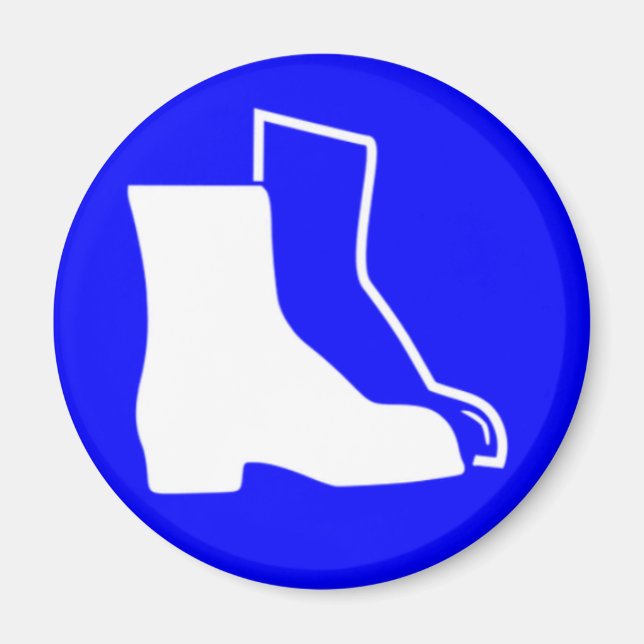 Blue Safety Shoes Magnet (Front)
