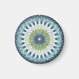 Blue & Sage Medallion - Abstract Magnet