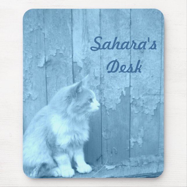 Blue Sahara (Cat) Mouse Pad *PERSONALIZE* (Front)
