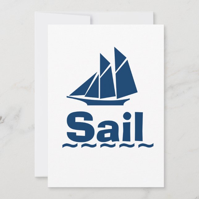 Blue Sailing Invitation (Front)