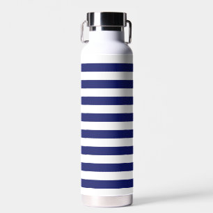 Blue Sailor Stripe Water Bottle