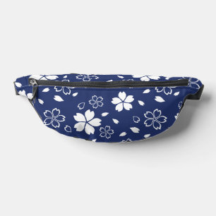 Blue Sakura Pattern Fanny Pack