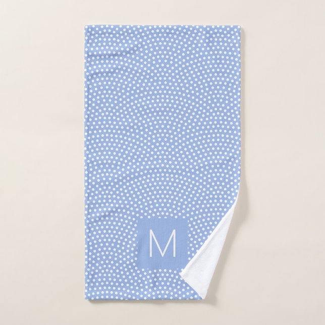 Blue Same Komon Monogrammed Bath Towel Set (Hand Towel)