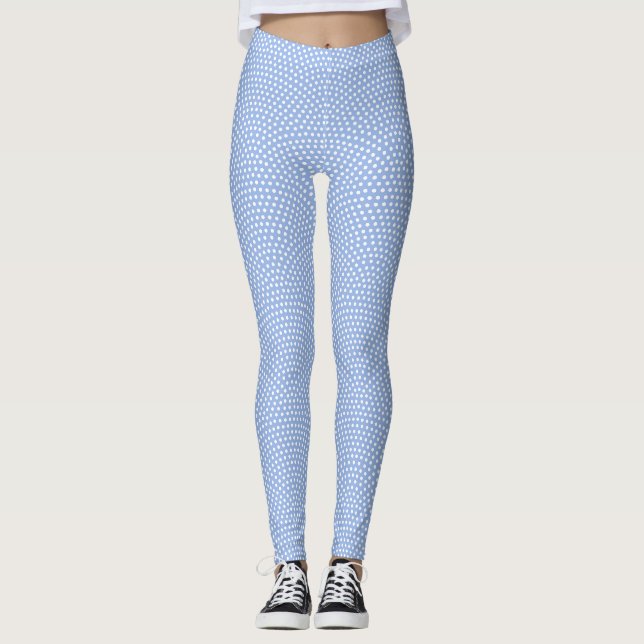 Blue Same Komon (shark skin) Leggings (Front)