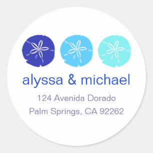 Blue Sand Dollar Address Labels